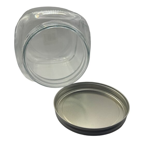 Anchor Hocking Clear Glass Storage Jar With Silver Lid 2 qt - Picture 5 of 5